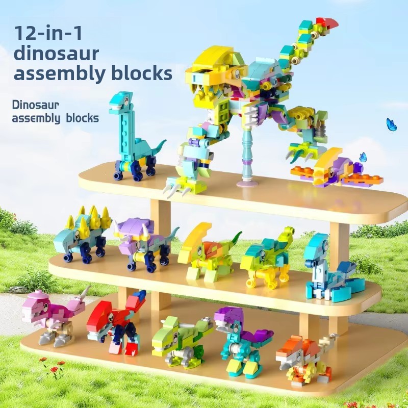 Board Game Catan - DIY Assembly Model, 12-in-1 Transparent Dinosaur